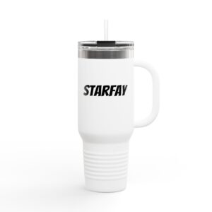 Vaso térmico Starfay 40 oz con tapa y sorbete - Blanco o Negro