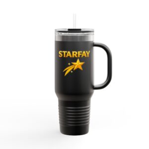 Starfay 40oz Matte Black Tumbler – Limited Edition Shooting Star Design