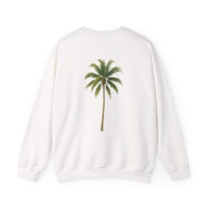 Palm Escape Minimalist White Hoodie