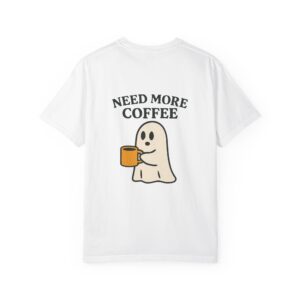 Need More Coffee Ghost T-Shirt - Funny Vintage Halloween Coffee Tee