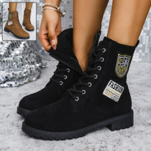 Women’s Lace-Up Chunky Heel Boots