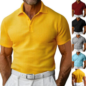 Men’s Waffle Polo Shirt